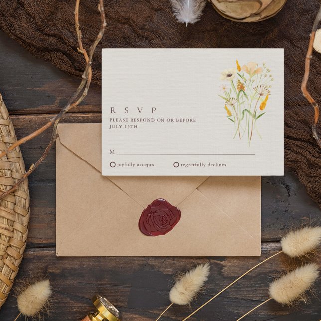 Wildflowers Botanical Garden Wedding RSVP (Wildflowers Botanical Garden Wedding RSVP)