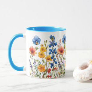 wildflowers botanical nature garden mug