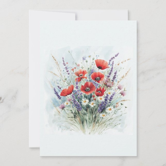 Wildflowers bouquet invitation (Front)