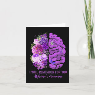 Wildflowers Brain Remember For You Alzheimer Aware Card
