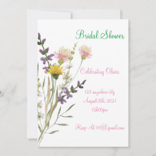 WILDFLOWERS BRIDAL SHOWER INVITATION