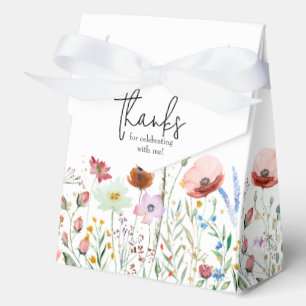 Wildflowers Bridal Shower Large Tent Favor Box