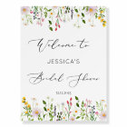 Wildflowers bridal shower welcome foam board