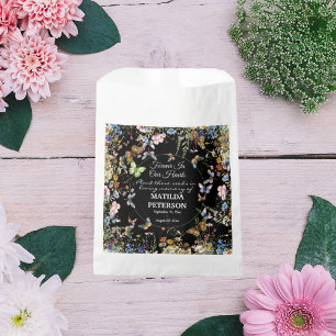 Wildflowers Butterflies Memorial Seed Packet  Favour Bag