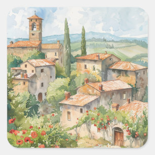 Wildflowers by a Lake Square Sticker