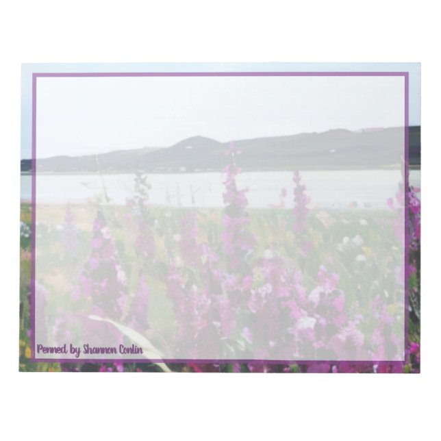 Wildflowers by the River – Custom Stationery Notepad (Front)
