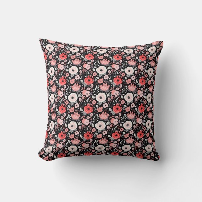 Wildflowers Can't Be Controlled Throw Pillow (Front)
