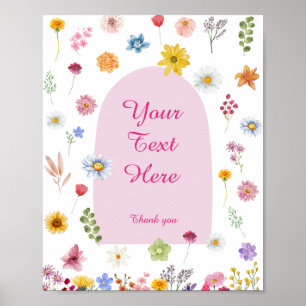 Wildflowers Cards & Gifts Sign Customizable