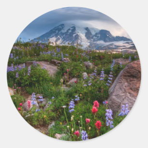 Wildflowers Classic Round Sticker