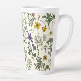 Wildflowers collage latte mug