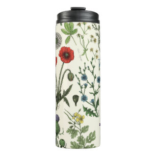 Wildflowers collage thermal tumbler