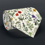 Wildflowers collage tie<br><div class="desc">Hand-drawn wildflowers in vintage botanical print style.</div>