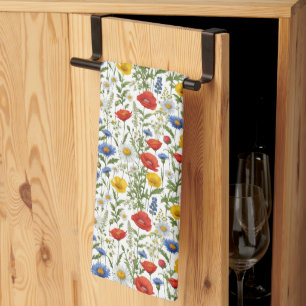 Wildflowers Colourful Pretty Tea Towel