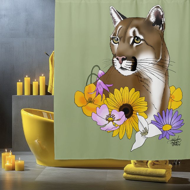 Wildflowers Cougar Mountain Lion Puma  (Creator Uploaded)