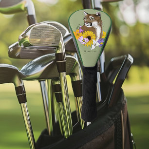Wildflowers Cougar Mountain Lion Puma Golf Head Cover