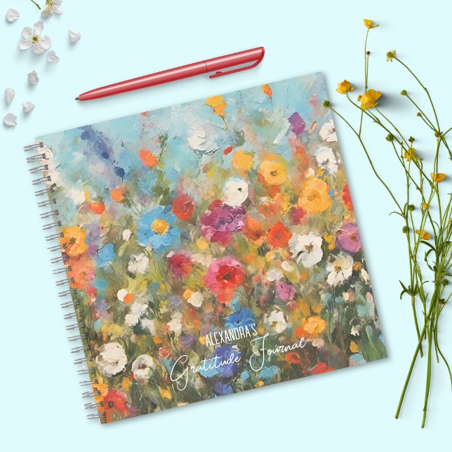 Wildflowers Custom Name Gratitude Journal (Creator Uploaded)