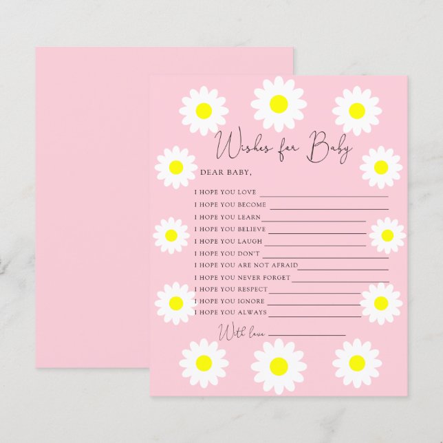Wildflowers Daisies - Wishes for baby (Front/Back)