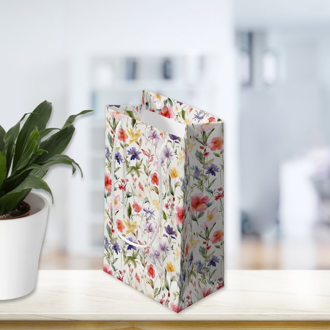 Wildflowers Delight Colourful Small Gift Bag (Creator Uploaded)