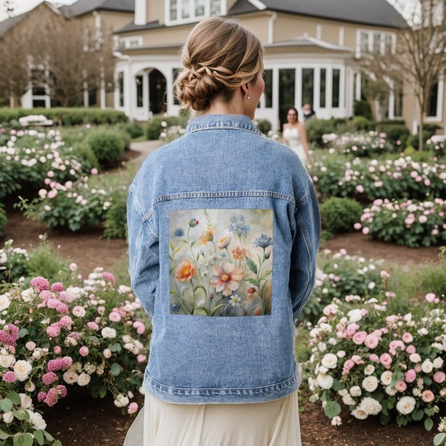 Wildflowers Denim Jacket (Wedding Back)