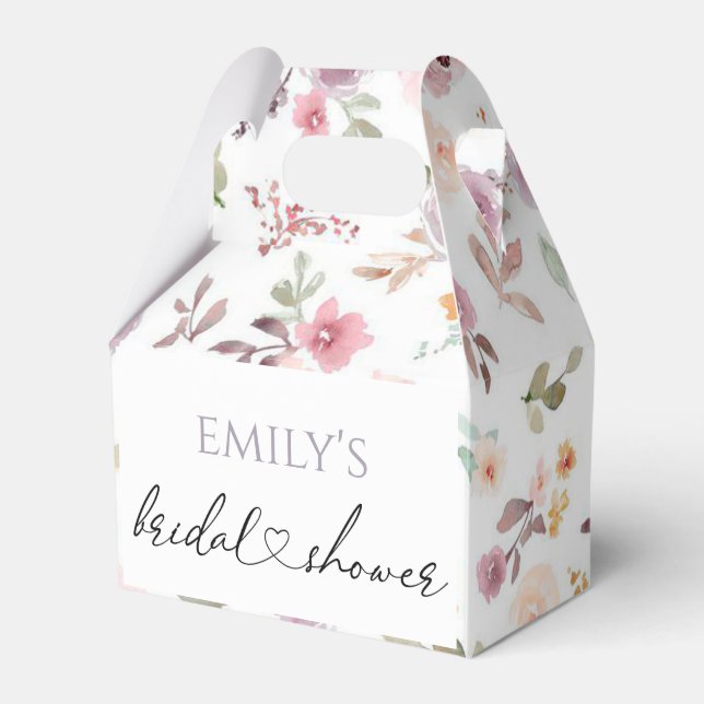 Wildflowers Elegant bridal shower Favor Box (Front Side)