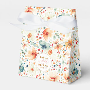 Wildflowers Elegant Romantic Boho Floral Wedding Favor Box