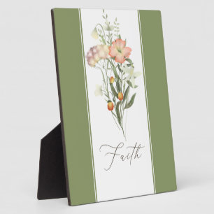 Wildflowers Faith Plaque
