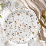 Wildflowers fall Floral Bridal Shower  Paper Plate<br><div class="desc">Wildflowers fall Floral Bridal Shower Paper Plates. Matching items available.</div>
