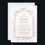 wildflowers First Holy Communion  Invitation<br><div class="desc">First Communion invitation</div>