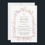 wildflowers First Holy Communion  Invitation<br><div class="desc">First Communion invitation</div>