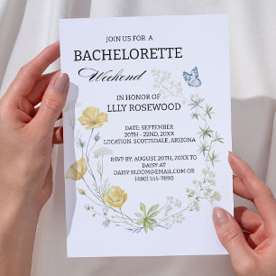 Wildflowers Floral Bachelorette Party Invitation