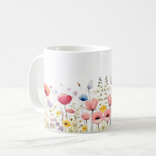 Wildflowers Floral, Botanical Garden, Colorful gif Coffee Mug
