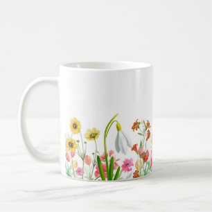 Wildflowers Floral, Botanical Garden, Colorful gif Coffee Mug