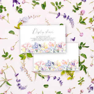 Wildflowers floral - Display shower Enclosure Card