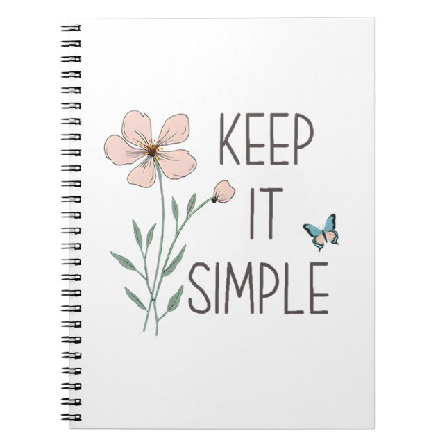 Wildflowers Floral Inspirational Flowers Quotes Notebook (Front)