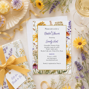Wildflowers Floral Sunflower Botanical Bridal Invitation