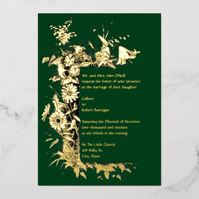 Wildflowers Frame Border Wedding (Front)