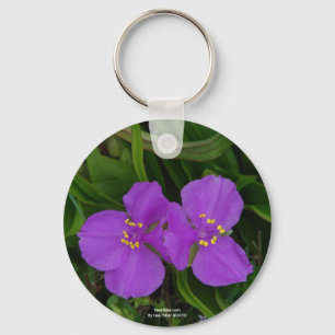 Wildflowers Fuchsia Spiderwort Hot Springs Gifts Keychain