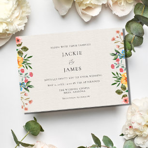 Wildflowers Garden Floral Wedding Invitation