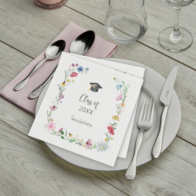 Wildflowers Graduation Napkin (Creator Uploaded)