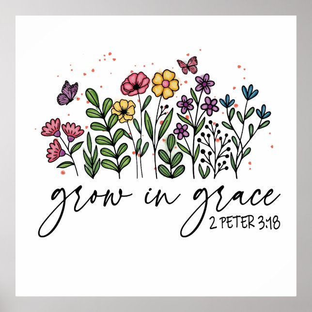 Wildflowers Growing In Grace Sublimation  Poster (Front)