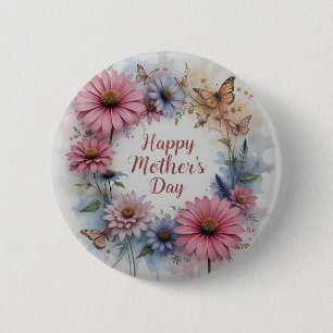 WildFlowers Happy Mother's Day 2 Inch Round Button