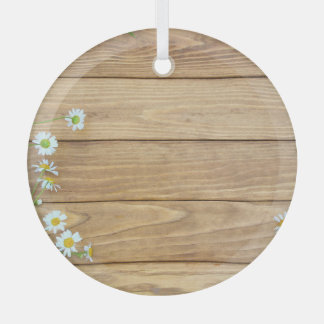 Wildflowers, herbs: wooden background. glass ornament