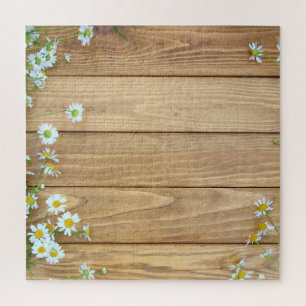 Wildflowers, herbs: wooden background. jigsaw puzzle