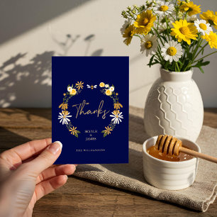 Wildflowers & Honey Bee Floral Wreath Thank You