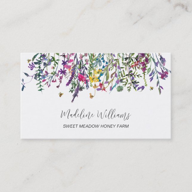 Wildflowers Honey Farm  Business Card (Front)