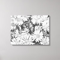 Wildflowers Honeybees Art Print Canvas Small