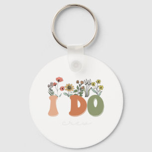Wildflowers I Do Crew Nautical Bachelorette Bridal Keychain