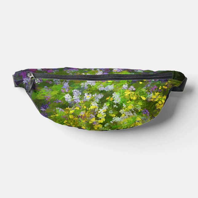 Wildflowers Impasto Painting Original Flower Art Fanny Pack (Lay Down)