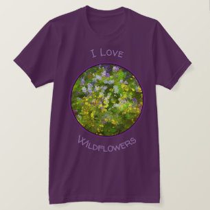 Wildflowers Impasto Painting - Original Flower Art T-Shirt