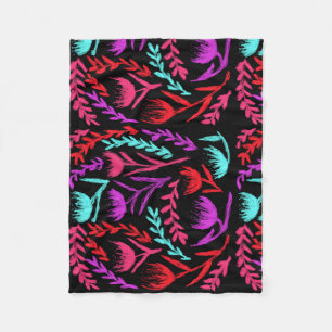 Wildflowers in Colours that POP!  Fleece Blanket